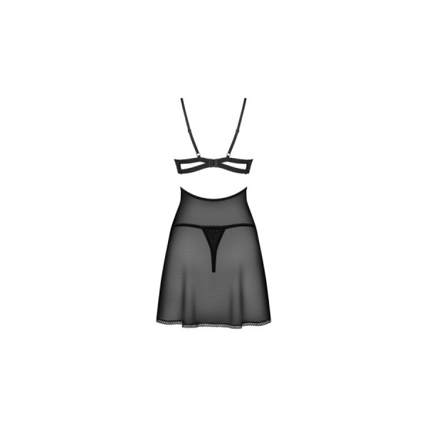 Nutris babydoll et String - Noire